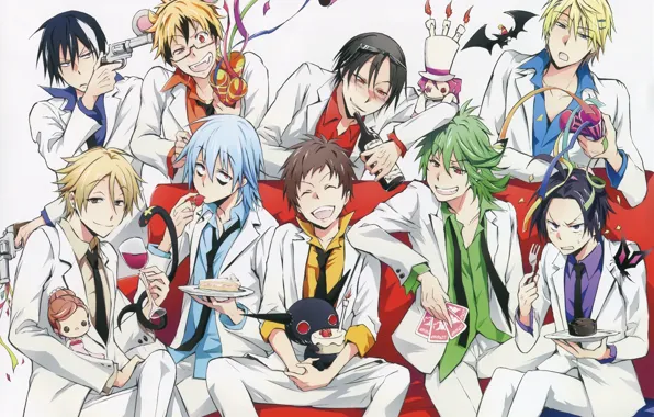 Anime, guys, servant vampire, Servamp