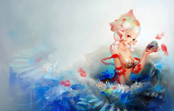 Fish, ultramarine, water elf