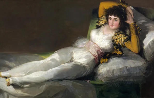 Bed, picture, genre, Francisco Goya, Dressed Mach