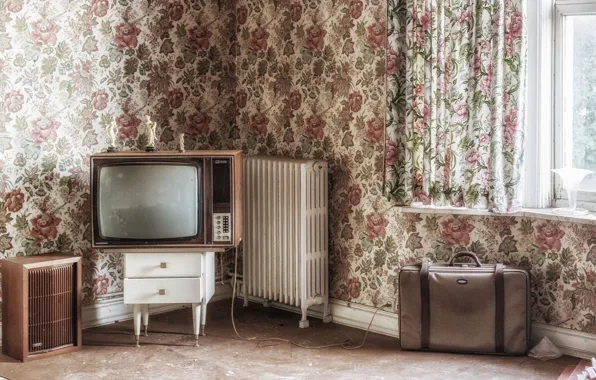 Room, chair, TV, window