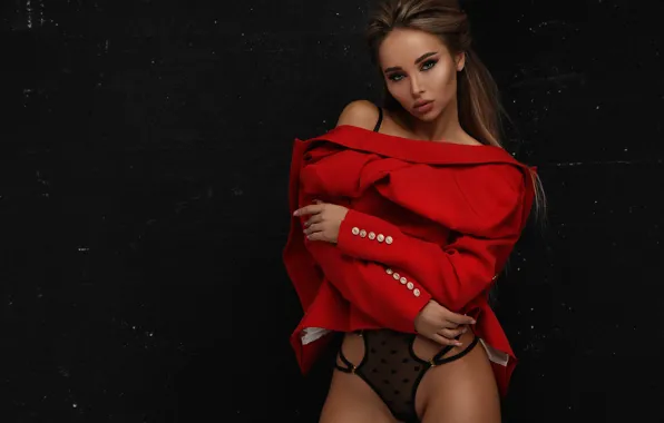 Pose, Girl, figure, hairstyle, linen, Nick Naumenko, Darya Andreevna