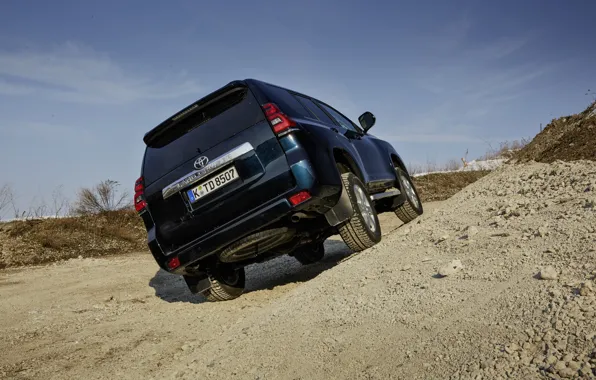 Sand, the sky, SUV, Toyota, rear view, 4x4, the ground, Land Cruiser