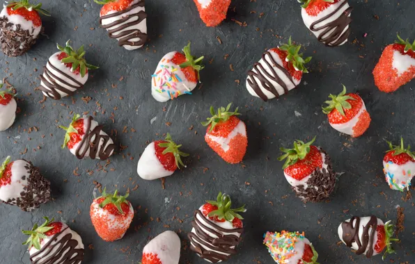 A lot, chocolate, delicious, sweet, strawberry, dessert, chocolate-covered strawberries