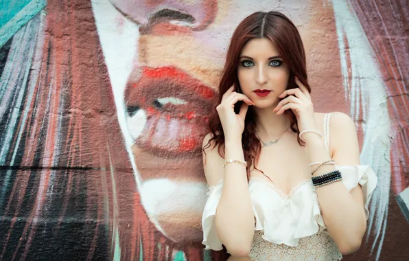 Picture look, face, background, model, Martina Cecilia