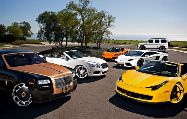 Picture McLaren, Mercedes-Benz, Bentley, Continental, Lamborghini, Rolls-Royce, Ferrari, Ghost