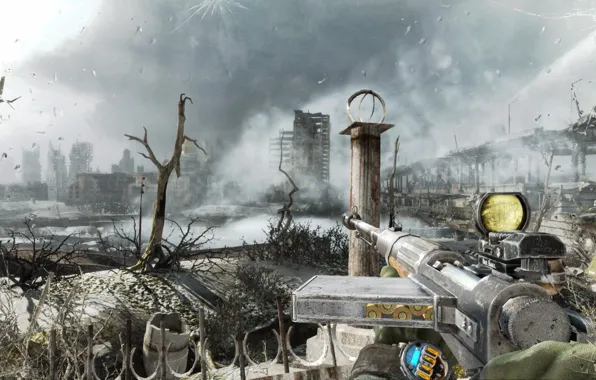 The city, metro, devastation, sight, metro 2033, metro 2033, sniper rifle, metro