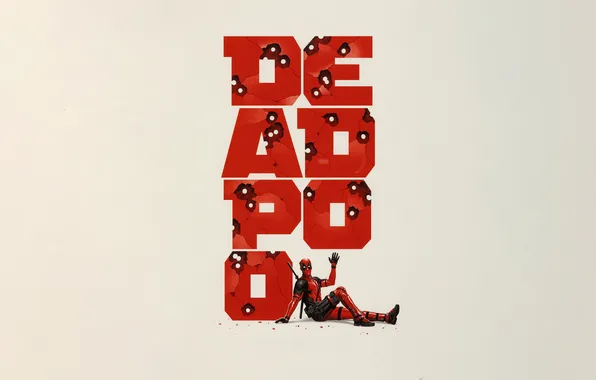 Background, the inscription, art, costume, Ryan Reynolds, Ryan Reynolds, Deadpool, Deadpool