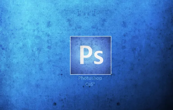 Picture white, blue, background, photoshop, logo, photoshop