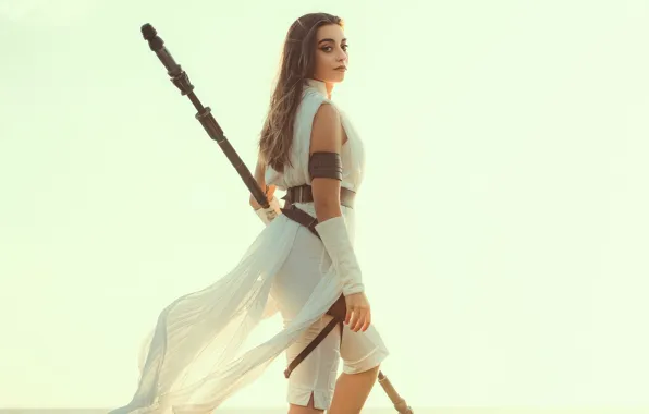 Picture girl, star wars, cosplay, rey