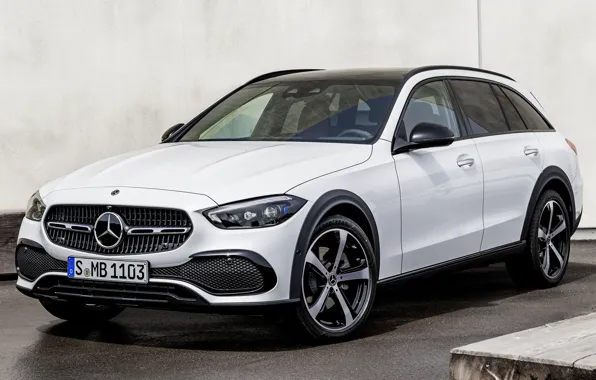 Exterior, All-Terrain, Mercedes Benz White, 2021, Mercedes-Benz C-Class