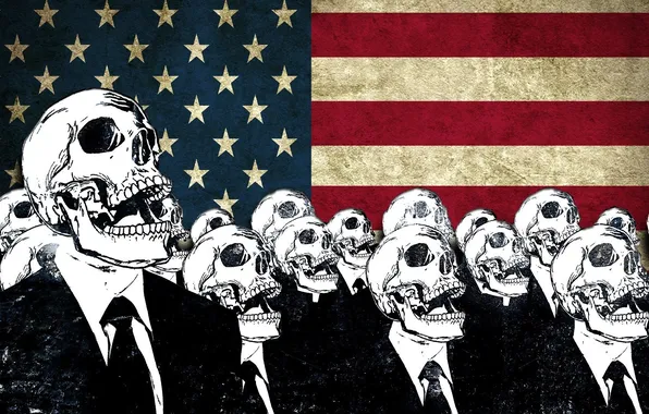 Picture flag, skull, America, costumes