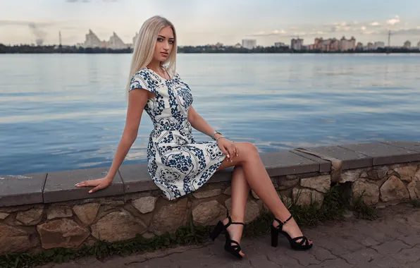 Girl, sweetheart, model, Watch, blonde, Wallpaper, Shoes, Pendant
