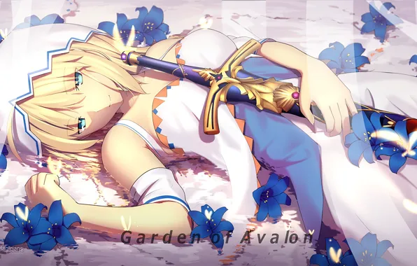 Girl, sword, anime, art, Fate Stay Night, the saber, fate/grand order