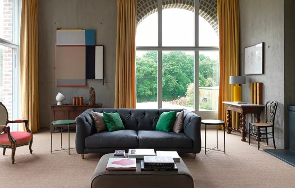 Design, room, interior, retro style, living room, the trend of retro home design, retro home …