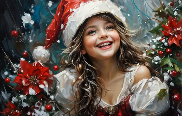 Smile, emotions, tree, girl, By Lietuciennica