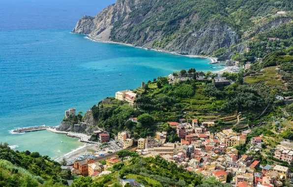 Picture sea, beach, rocks, shore, Italy, landscape, Italy, travel