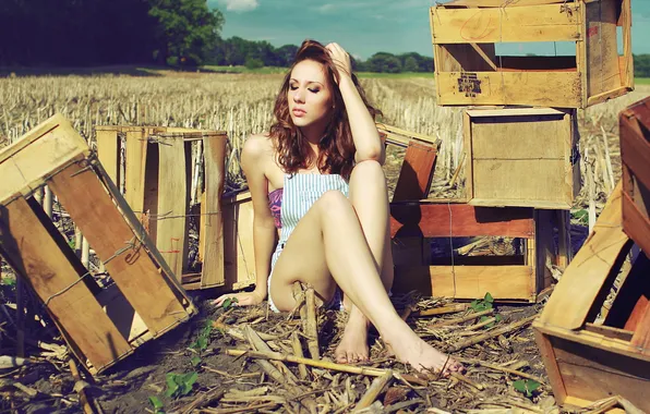 Girl, pose, background