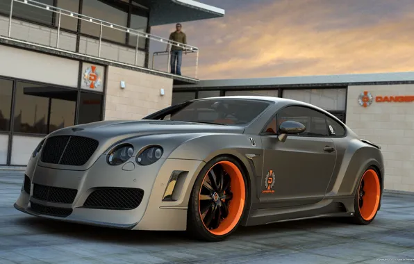Picture car, grey, car, sports, Bentley Continental GT