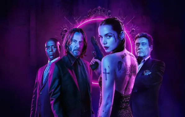 Action, poster, characters, Keanu Reeves, Ballerina, Keanu Reeves, Lance Reddick, Ballerina