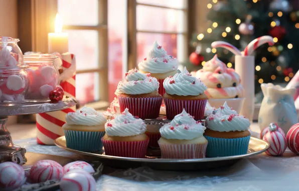 Balls, table, toys, window, Christmas, candy, New year, banks