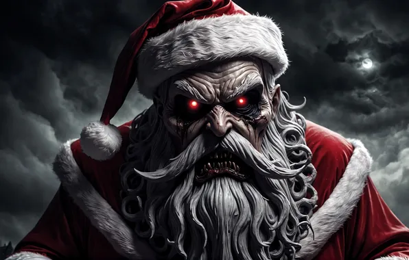 New year, evil, Santa Claus