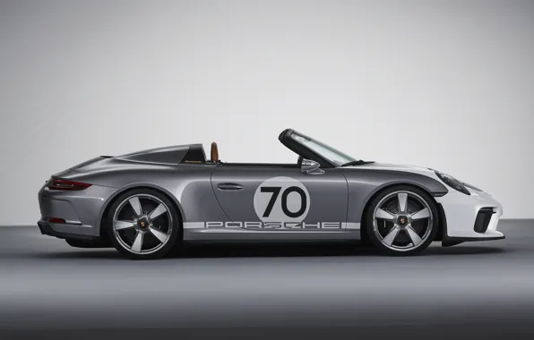 Porsche, profile, 2018, gray-silver, 911 Speedster Concept