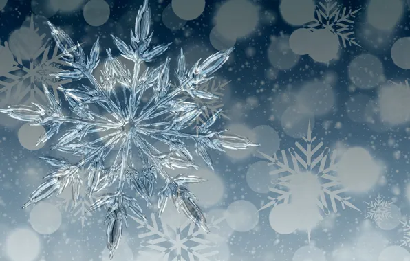 Picture background, ice, snowflake