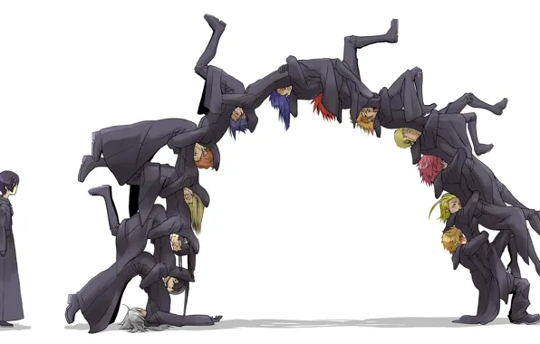 Pain, the victim, black cloak, Kingdom Hearts, grimassy