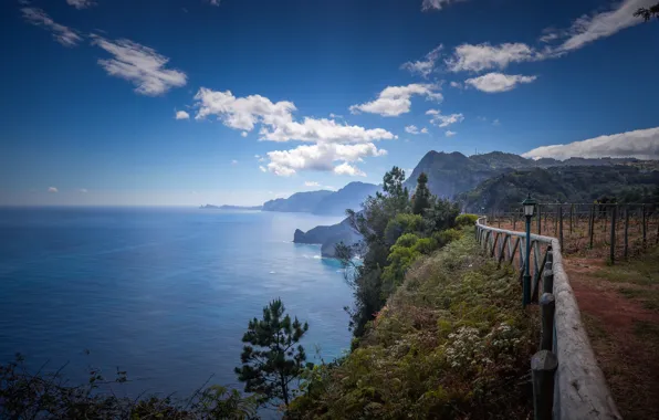 Sea, the sky, coast