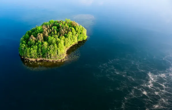 Forest, the sky, water, Island