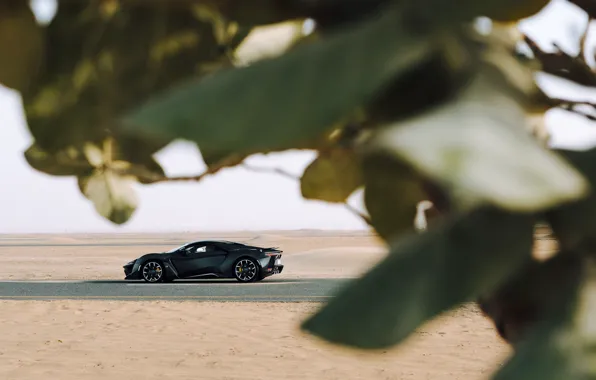 Picture sand, leaves, sports car, sportcar