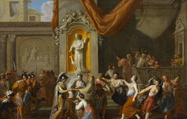 Oil, picture, 1733, Wedding of Alexander the Great and Roxana of Bactria, Gerard Hoot, Gerard …