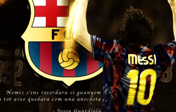 Download Lionel Messi In Barcelona Jersey Wallpaper