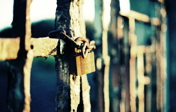 Picture macro, castle, the fence, iron