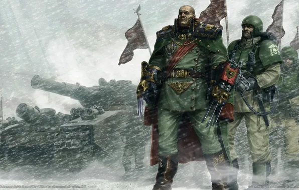 Tank, Warhammer, 40k, Lord-General, DoW, Imperial guard, The Sword, Winter Assault