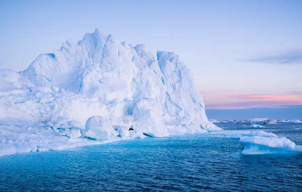 Ice, winter, sea, the sky, water, snow, landscape, nature