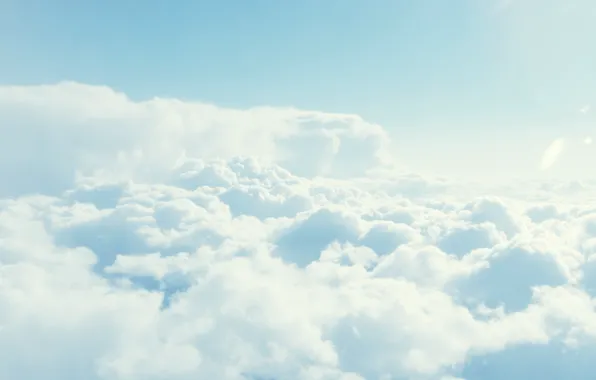 The sky, the sun, clouds