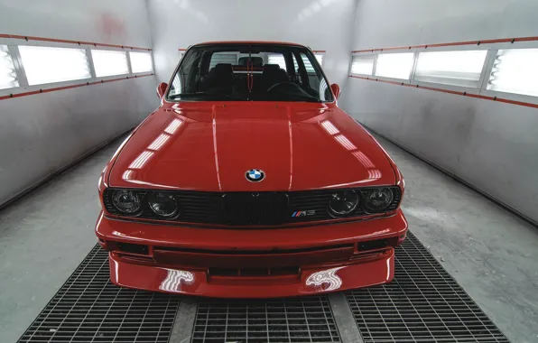 Picture red, BMW, BMW, before, red, the front, front, E30