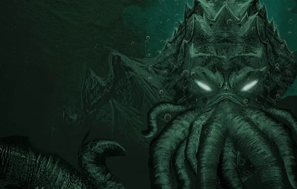 Sea, monster, Cthulhu, tentacles, cthulhu, Douglas A. Sirois