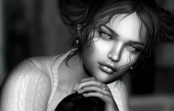 Look, girl, hairstyle