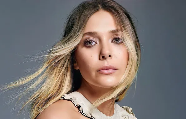 Picture look, girl, face, makeup, actress, Elizabeth Olsen