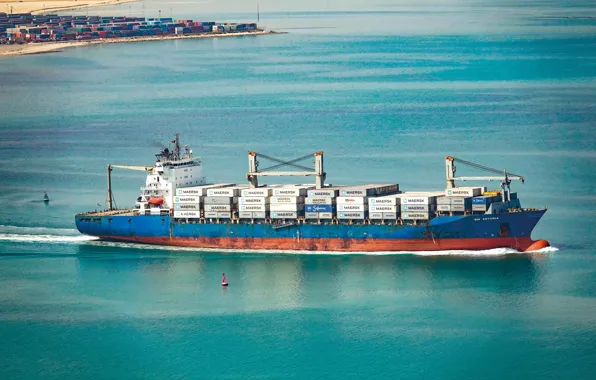 Picture sea, old, The ship, A container ship, On The Go, EM Astoria