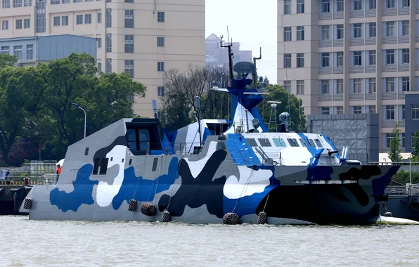 Boat, China, catamaran, rocket, type 22
