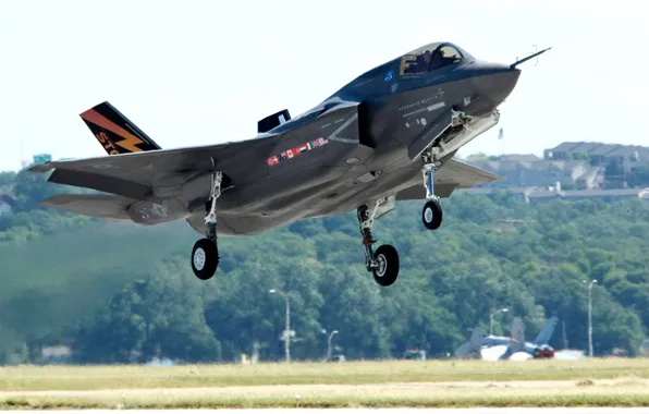 Picture the plane, the rise, fighter-bomber, "Lockheed-Martin", F-35 «Lightning II», «Lockheed Martin», F-35 Lightning II)
