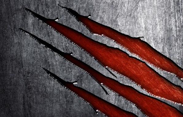 Picture background, texture, scratches, Wolverine, metal