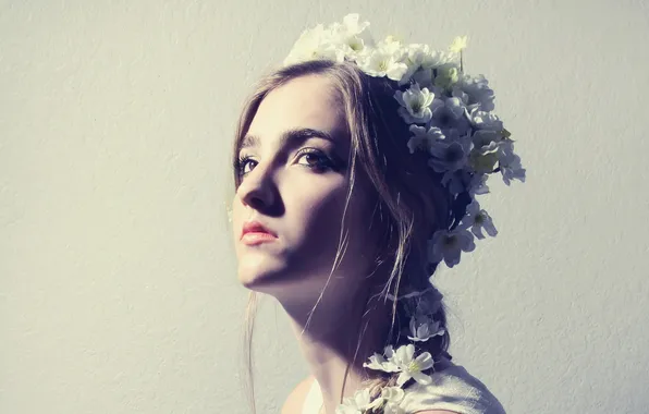 Girl, background, portrait