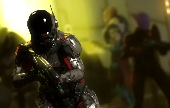 Rendering, the suit, armor, mass effect, shepard, pathfinder