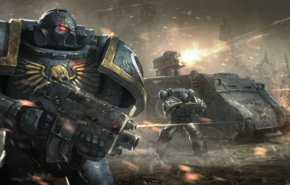 Picture tank, warhammer, war, space marine, assault, warhammer 40,000