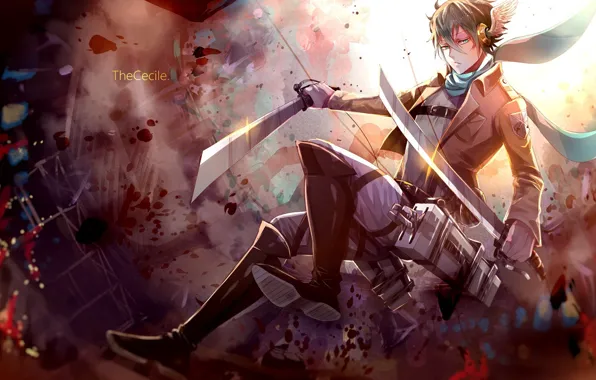 Look, art, soldiers, guy, Shingeki no Kyojin, Attack of the titans, The invasion of the …