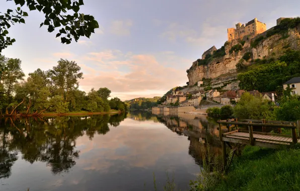 Picture river, rocks, France, Beynac-et-Cazenac